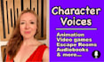 record a character voice over