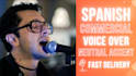 record spanish male voiceover neutral accent fast delivery