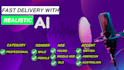 do text to speech real human like ai voice over in 12 hours