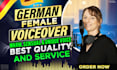 record a warm and sensual female german voice over