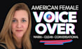 record an engaging american female commercial voice over