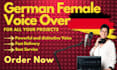 record a female german voice over