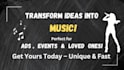 create ai songs with custom lyrics in any genre, for any occasion, business