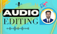 audio editing, cleaning, fix, mixing and noise reduction