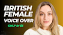 record a pro uk female commercial voiceover