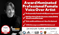 record a warm luxury female american voiceover