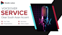 voice over in english with clear south asian accent for you