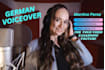 record a female german voiceover for videos