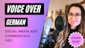 record a german ads, ugc, commercial voice over