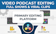do multicam video podcast editing and audio mixing