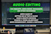 professionally clean up and edit your audio or podcast