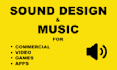 create sound design and music for your commercial