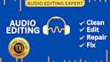 clean, edit, fix and convert your audio file