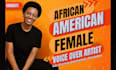 record african american english female voiceover narration