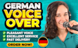 record a german voice for a reel in a powerful voice