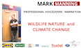 record voiceovers about climate change and nature