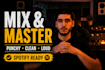 deliver industry standard mix and master with analog