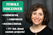 provide female american commercial voiceover
