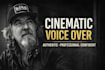 record your resonant, and cinematic male voice over