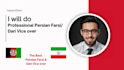 record persian and dari dubbing, as well as voiceover by native persian speaker