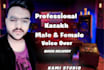 record kazakh male and female voice over