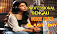 provide high quality bengali, english voice over for IVR, ads, narration