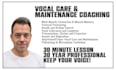 provide vocal care and maintenance coaching