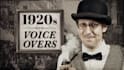 record a vintage 1920s radio announcer voice over