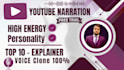 professional deep voice over powerful narration for youtube
