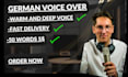 create professional voice over with my deep and warm voice
