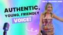 record a young, authentic and friendly female voice over