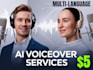record indian american voice over using ai