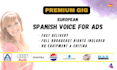 record a female spanish voice over for commercials and ads