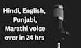 do professional hindi, english, punjabi, marathi voice over in 24 hrs