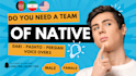 speak clear dari, persian, pashto, voice over
