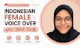 record a warm and natural indonesian female voice over