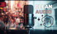 clean audio, remove noise, echo, clicks, and enhance clarity