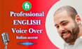 record an english voiceover with italian accent