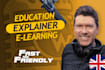 provide a quality british voiceover for explainer, e learning videos
