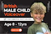 record a british boy child voiceover