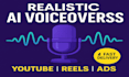 create ai voice overs, human like audio for anything
