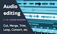 edit, cut, merge, trim, convert and loop your audio files