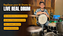 replace your ai drums with real human drums tracks