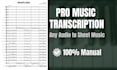 provide accurate manual music transcription by ear from any audio