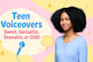 create authentic american teen voiceovers
