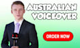 record professional australian voice over or news narration