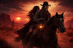 turn your lyrics into a dark western rock blues song with cinematic emotion