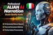 create professional italian ai voice over