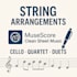 create string arrangements or sheet music using musescore