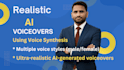 do professional ai voiceovers, high quality mp3 for commercial and t2s voice